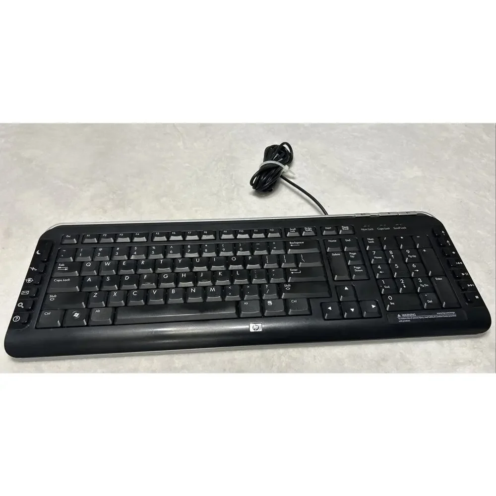 HP Multimedia Keyboard Model KB-0630 Black Wired P/N 5188-6077